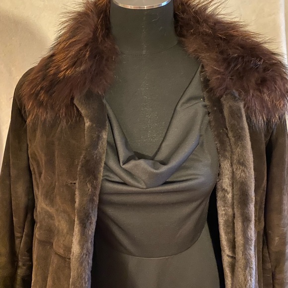 Marvin Richards Dark brown long coat Sz M - Picture 13 of 16